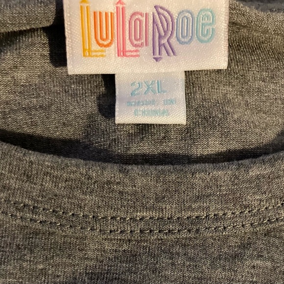 🧜🏼‍♀️2X EUC Blue gray stretch Randy Scottie Dogs LuLaRoe - Picture 3 of 7